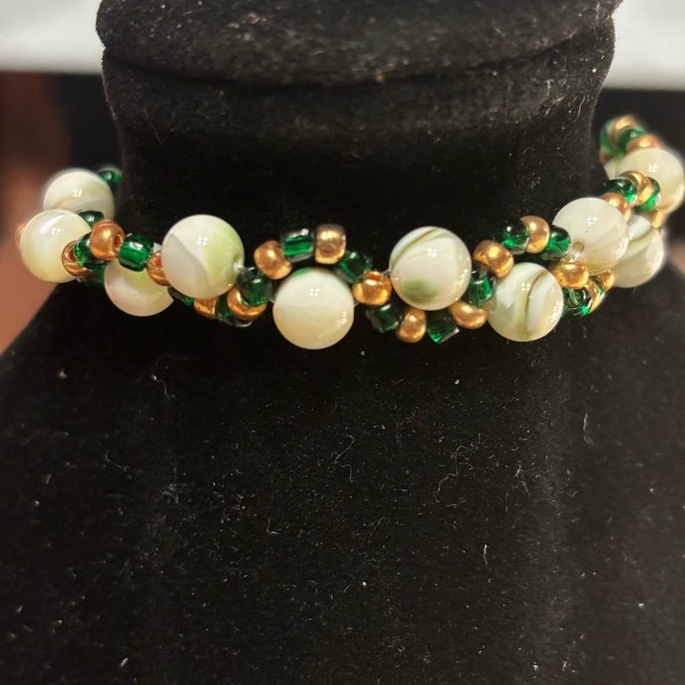 Hand crafted  shell beaded bracelet